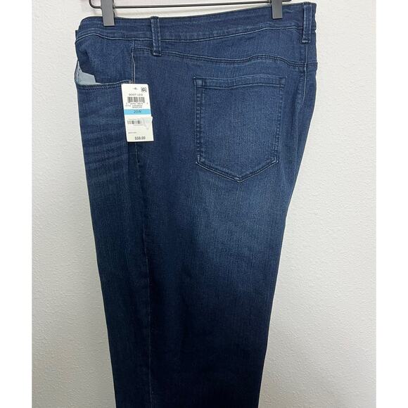 Womens Blue Denim Tummy Control Bootcut Jeans Plus 20w - Picture 6 of 7